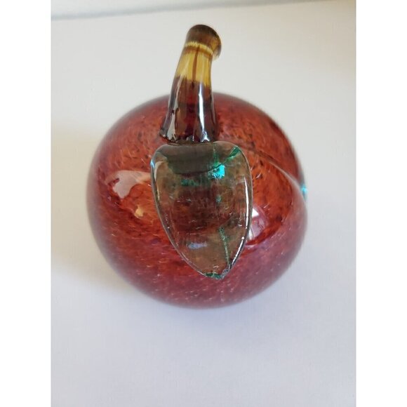 Cliff Goodman Art Glass Fruit Apple Vintage 1999 Red Paperweight *READ* - Picture 10 of 12